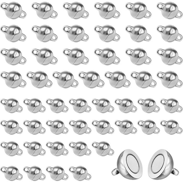 Lot De 8 Fermoirs Magnétiques Multi-Rangs Pour Colliers & Bracelets - Or & Argent - Super Pratiques Pour Superposer