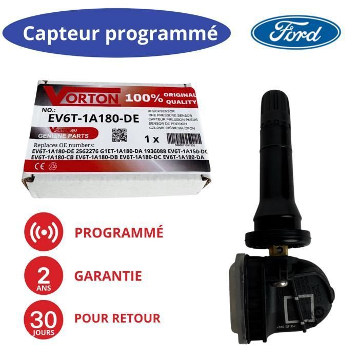 4 Capteurs TPMS Pour Ford - Compatible B-Max, C-Max, Fiesta, Focus, Mondeo, Kuga - Références V25721237, TXS148