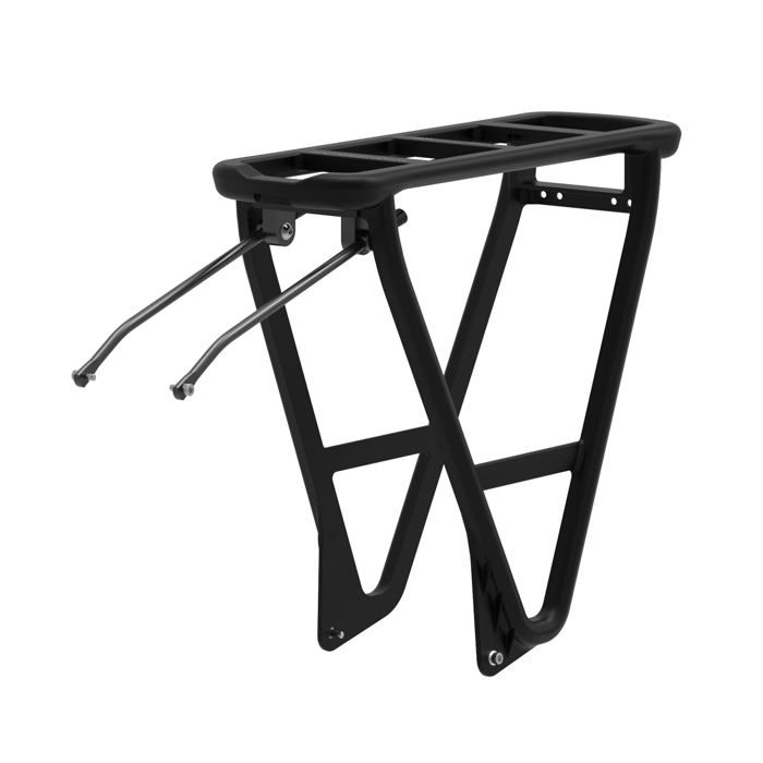 Porte-bagages arrière pour vélo - Polisport - 27 kg - Noir - Technologie HRP - Compatible sacoches - Vélos 26 à 28
