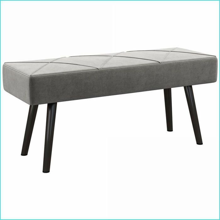 Bancs & Tabourets - Banc Look Satin Confortable Polyvalent Gris