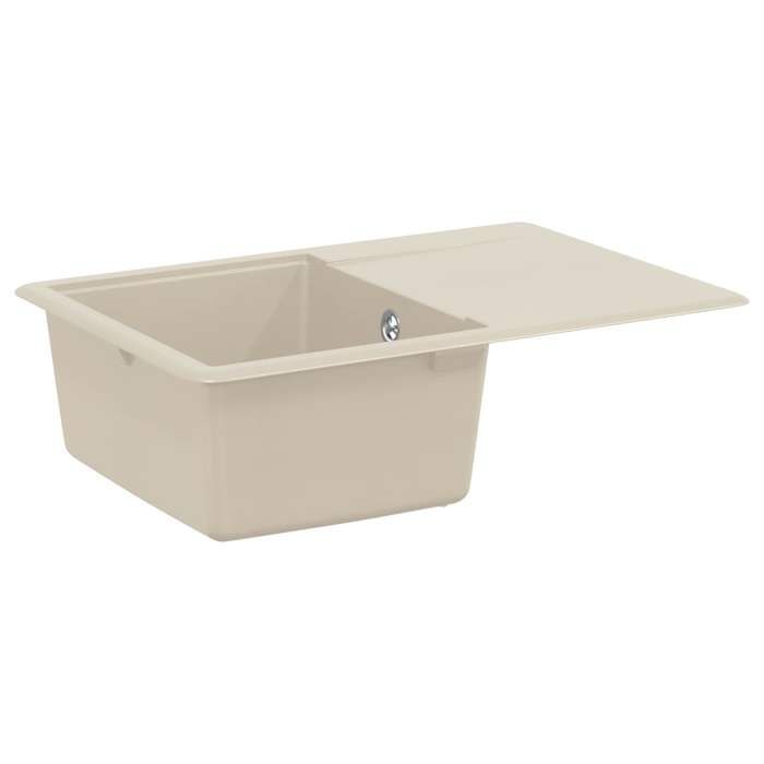 BURKE@ Beige Évier Beige 670x460 mm 80% Quartz et 20% Résine 11.68 kg Haute qualité A13459 BURKE@ Beige Évier Beige 670x460 mm 80% Quartz et 20% Résine 11.68 kg Haute qualité A13459