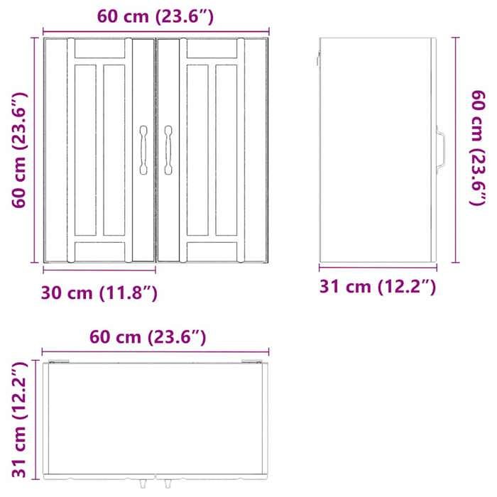 Remise 2026®Caisson haut cuisine Noir - Meuble mural de cuisine Lucca noir - Bois dingénierie 169 7043032