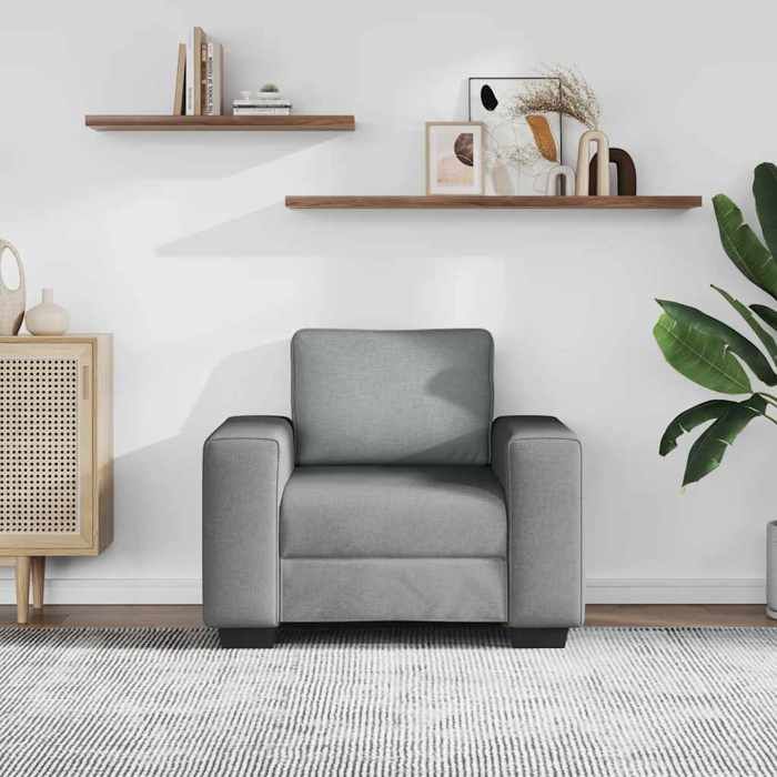 SHELL© Canapé 1 PLACE - Moderne Fauteuil - pour 1 personne - gris clair 100x77x82 cm tissu C5534