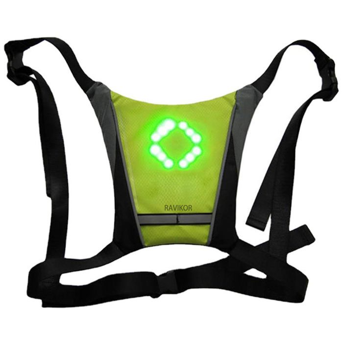Gilet de cyclisme - RAVIKOR - rechargeable par USB télécommande LED clignotante équipement sécurité le cyclisme et la course à pied