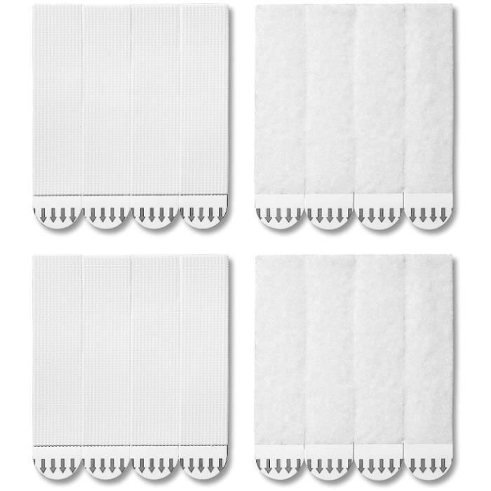 Languettes adhésives accroches tableaux 24 paires