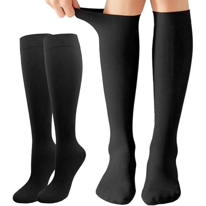 2 Paire Chaussettes de Compression Homme Bas de Contention Femme Confortable Respirant Idéales pour L& 39 athlétisme