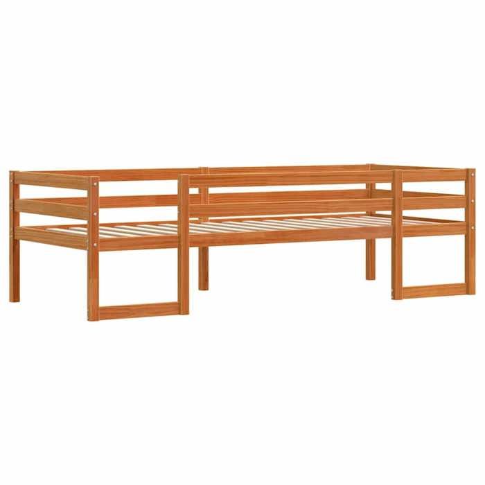 Structure de lit Classique - Lit Petit/jeune - vidaXL - marron - 75x190 cm - bois massif - pour chambre sfi73k6945079