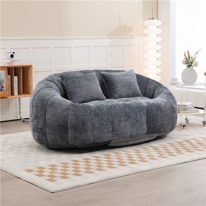Canapé-lounge gonflable gris en molleton chiné – Fauteuil relax haute résistance pour usage intérieur et extérieur adulte & enfant Canapé-lounge gonflable gris en molleton chiné – Fauteuil relax haute résistance pour usage intérieur et extérieur adulte & enfant