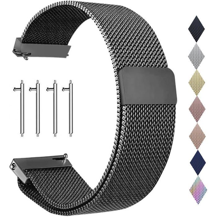 22mm-Bracelet De Montre Magnétique Pour Montre Connectée Bracelet De Montre À Dégagement Rapide Pour Homme Femme Confortable Montr