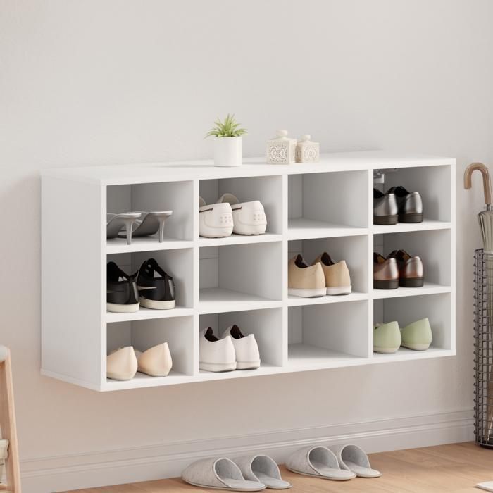 Cabinet à chaussures intérieur - VIDAXL - Armoire de couloir - Blanc 103x30x51 cm Bois dingénierie@15799