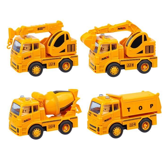 Iplusmile Pelleteuse Miniature Et Camion Chantier - Jouet Véhicule Construction Pour Enfants