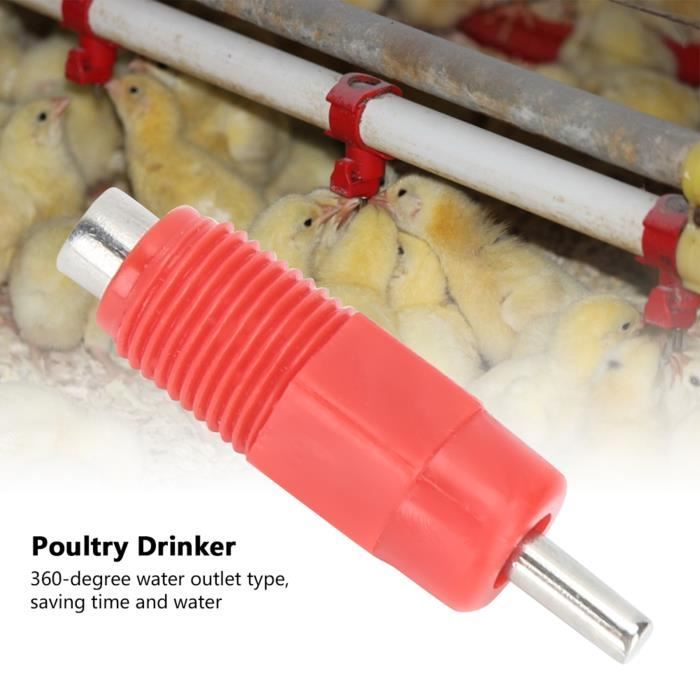 5X Tasses Automatiques Distributeur D'eau Abreuvoir Poulet Abreuvoir Ferme
