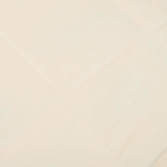 Couverture Lestée 7kg 155x220cm - Housse Microfibre Lavable - Pression Apaisante Pour Mieux Dormir