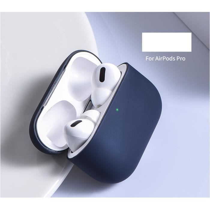 Accessoires de protection complète en silicone avec porte-clés compatible avec Apple Airpods Housse de protection en silicone pour Airpods