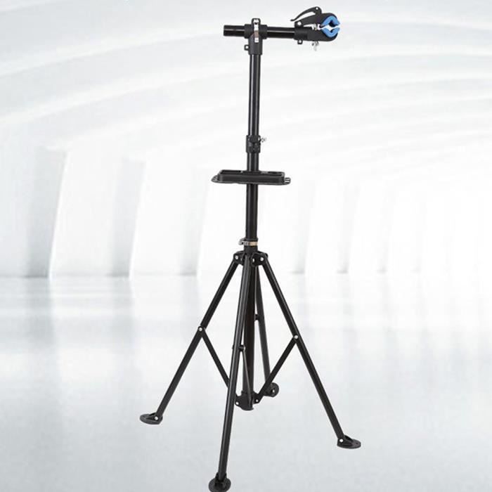 Support De Réparation Vélo LARS360 – Hauteur Réglable 108-190 Cm, Rotation 360°, Plateau à Outils, Charge 50 Kg