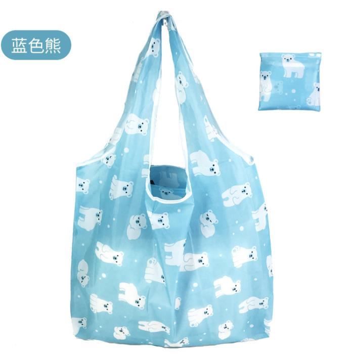 Sac à Provisions Pliable Heveer - Réutilisable Et Léger - Motif Fleur 50x66cm - Sac De Courses