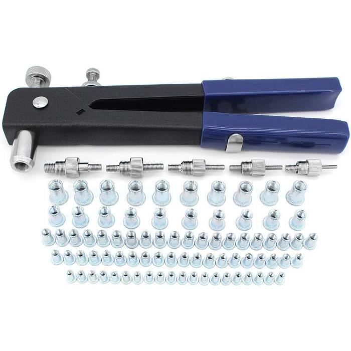 Filetée Rivet Écrou Kit, 86 Pcs Pince À Riveter Kit De Écrou Riveteuse ...
