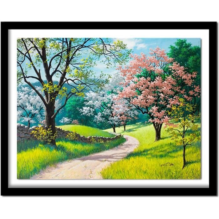 Kit Diamond Painting 5D Complet - Paysage - Toile Et Perles Diamantées MEIYUDA