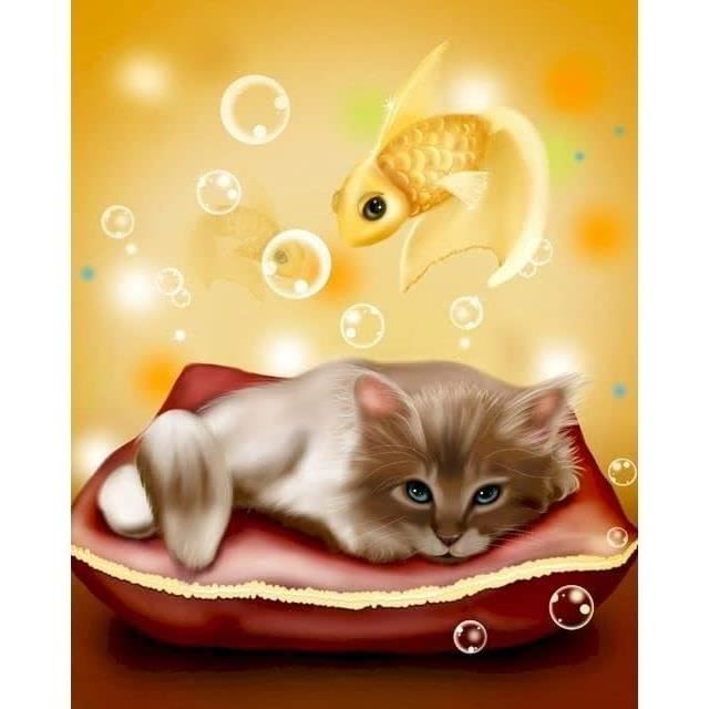 Peinture par numéro kits art Chat animal noir et blanc Pour enfants et adultes débutants Décoration murale famille Peinture acrylique,40X50CM-QZ2124