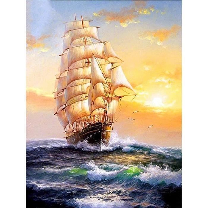 Kit Peinture Diamant 5D Complet - Toile 50x60cm - Loisir Créatif Adultes & Enfants - Déco Murale Strass