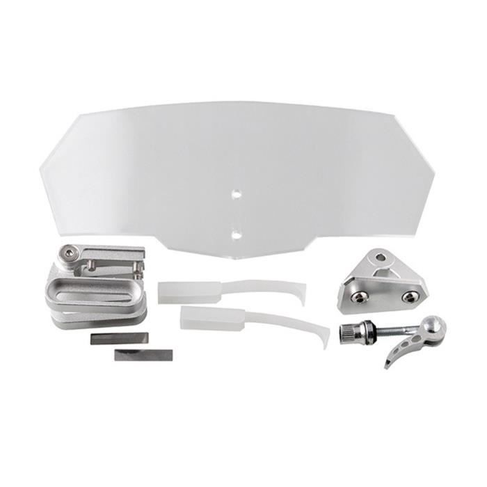 Extension De Pare-Brise Pour Peugeot Geopolis 400 (2008-2010) - Spoiler Déflecteur Réglable, Protection Anti-Vent, Facile à Clipser - Gris - 2
