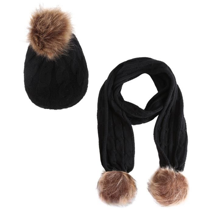 Hiver En Plein Air Bebe Garcon Fille Mignonne Pompon Chaud Tricot Bonnet Bonnet Echarpe Ensemble Noir Cdiscount Pret A Porter Hiver En Plein Air Bebe Garcon Fille Mignonne Pompon Chaud Tricot Bonnet Bonnet Echarpe Ensemble Noir Cdiscount Pret A Porter