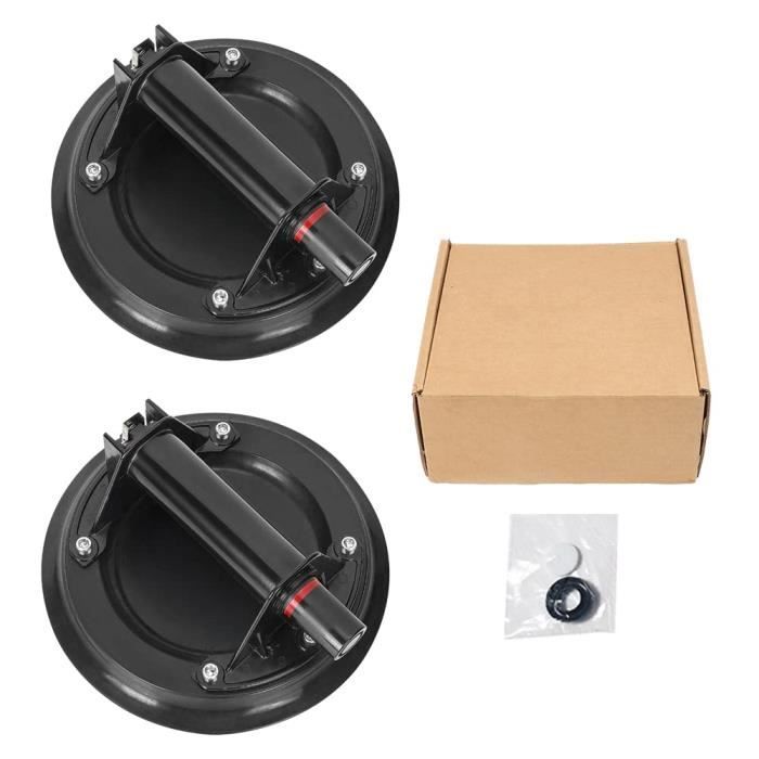 2 Ventouses Professionnelles 200 Kg – Pour Verre, Carrelage, Marbre – Diamètre 8,2 Pouces – Boîte Incluse