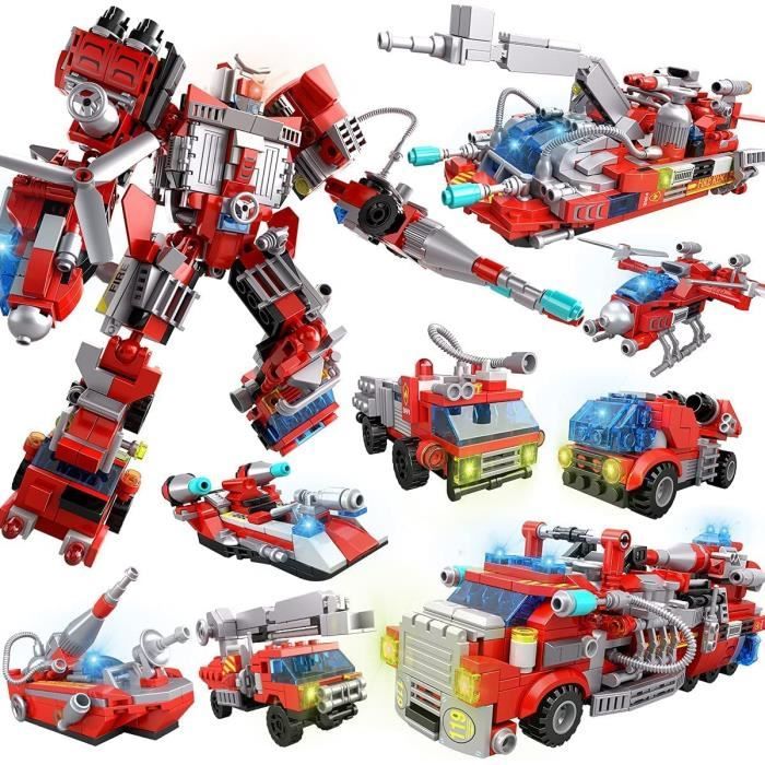 Robot de construction pour enfants 6 7 8 9 10 ans 642 pièces Jouet de  construction 9 en 1 Voiture de pompier Jeu de jouets édu[515] - Cdiscount  Jeux - Jouets