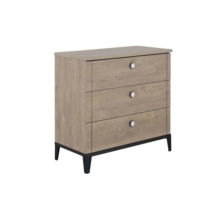 Commode 3 tiroirs MARCEL - GALIPETTE - Marron clair - Bébé - 45cm x 120cm x 80cm Commode 3 tiroirs MARCEL - GALIPETTE - Marron clair - Bébé - 45cm x 120cm x 80cm