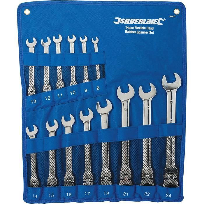 Jeu De 22 Clés à Cliquet Polygonales 6-32 Mm - Set Complet En Acier Chrome Vanadium Avec Mallette De Rangement