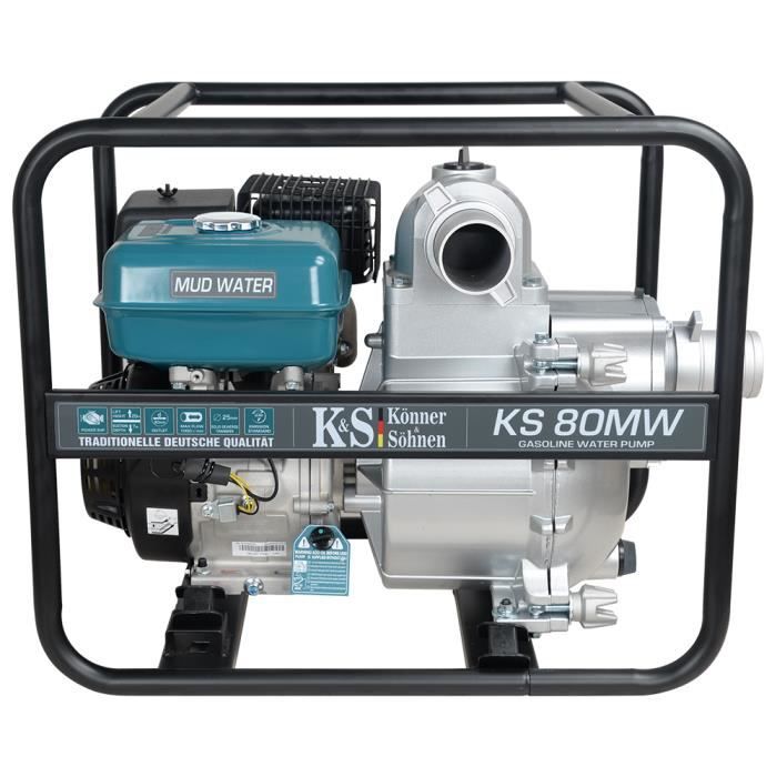 Pompe arrosage - Motopompe thermique à essence - Haute pression - Könner & Söhnen - KS 80MW