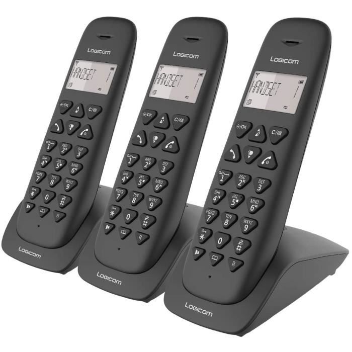 ② TÉLÉPHONE SANS FILS 3 COMBINÉS — Téléphones fixes