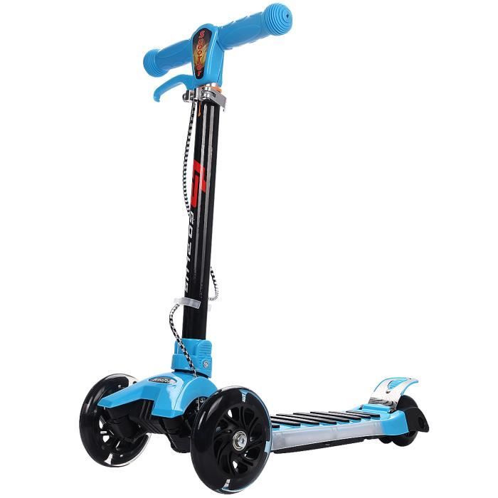 Trottinette Enfant 3 Roues BLITZ UK – LED Roues Qui Clignotent, Hauteur Réglable Modèle 809A