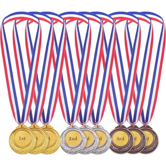 12 Pièces Médailles Métal,Médailles pour Enfants,Médailles d'or