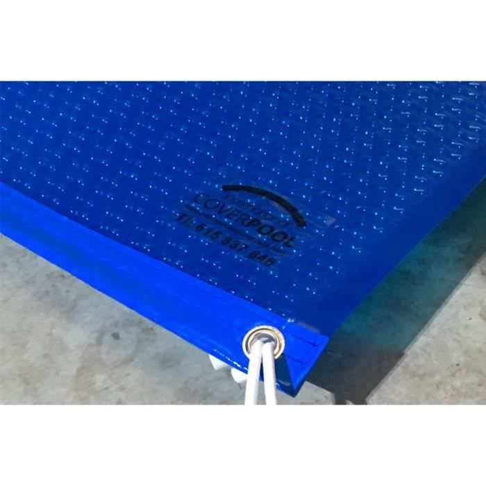 Bâche Solaire Piscine à Bulles 600µ 8x4m Avec Renfort Contour - Pool System