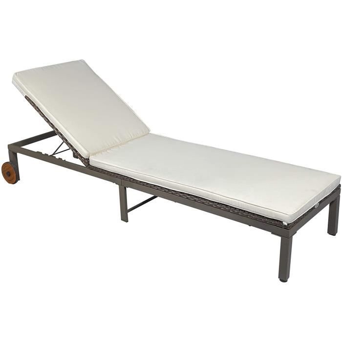 2 Fauteuils Relax En Rotin Synthétique - Inclinables Avec Repose-pieds, Pour Jardin Ou Salon