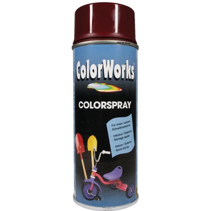 Peinture Brillante Colorworks Bordeaux Achat Vente Peinture Vernis Peinture Brillante Colorworks Bordeaux Cdiscount
