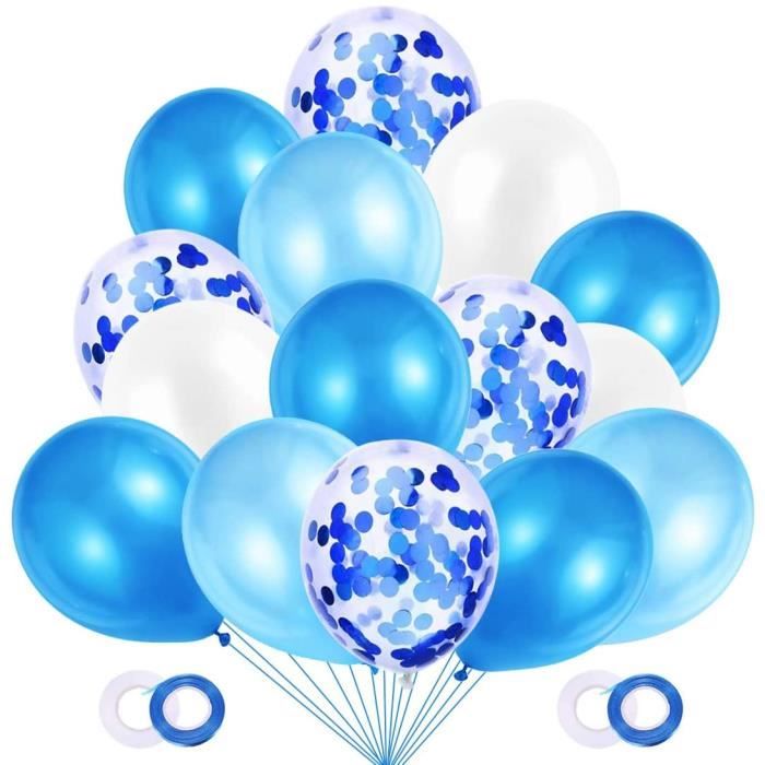 41Pcs Fournitures De Fête D'Anniversaire,Serviettes Happy Birthday, Joyeux  Anniversaire Ballons Bleu Or Blanc Balloons,Confe[u7260] - Cdiscount Maison