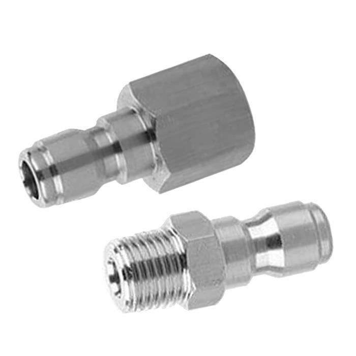 5 Raccords Rapides 3/8" PT Filetés - Pour Compresseur Air - Connexion Tuyau 10 Mm