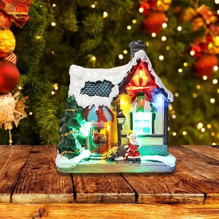 Village De Noel Lumineux Maison De Neige De Noël en Résine LED Décoration  De Noël Cadeaux De Noël Et Cadeaux d'anniversaire[832] - Cdiscount Maison