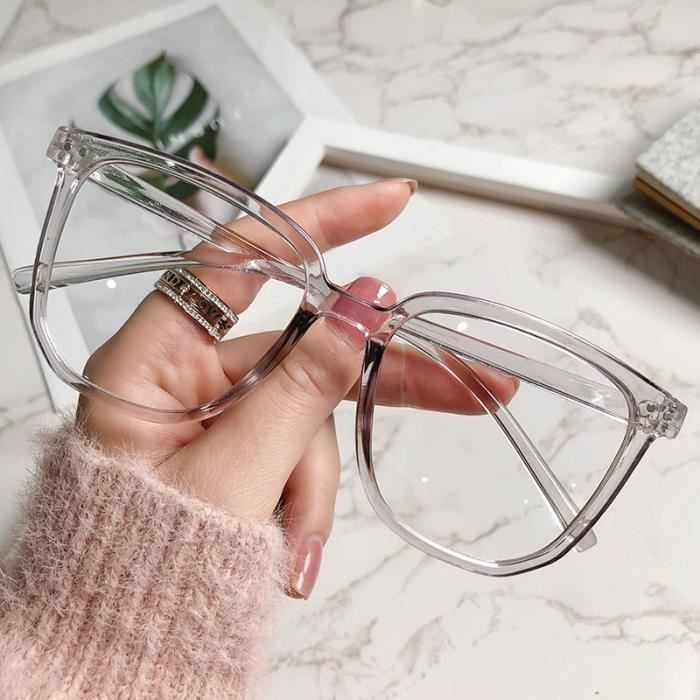 Couleur B gris Lunettes transparentes Vintage pour femmes monture