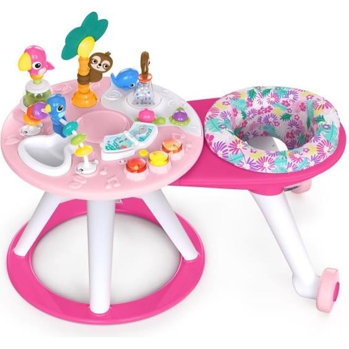 Bright Starts Aire D Eveil Around We Go 2 In 1 Walk Around Activity Center Table Tropic Coral Cdiscount Puericulture Eveil Bebe