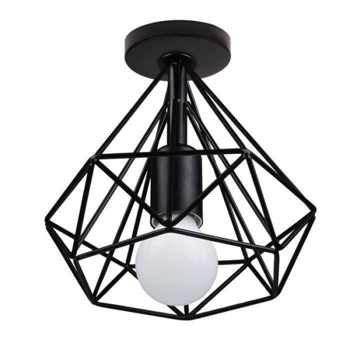 Lustre Plafonnier Sputnik Industriel 4 Lumières - Métal Noir, Douilles E27 - Pour Salon, Chambre, Cuisine - 7