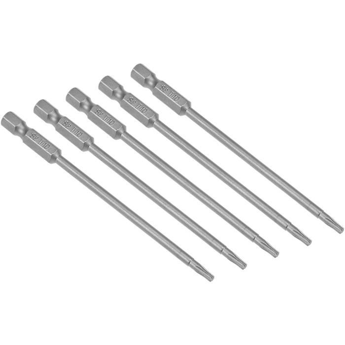 Lot De 4 Embouts Torx T20 Magnétiques - Tige Hexagonale 1/4" 25mm - Acier S2 Traité - Pour Tournevis électrique Et Perceuse