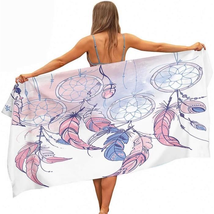 Serviette De Plage Microfibre 90x170 Cm – Anti-sable, Séchage Rapide, Légère (crâne Rose) - 13