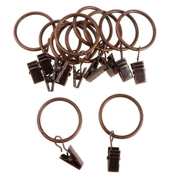 Anneaux Rideau 25mm Bronze Vieilli Lot 41 Tringles Lot 41 Anneaux Rideau Vieux Bronze - Intérieur 25mm - Métal 6,2mm Accessoire Rideau Déco
