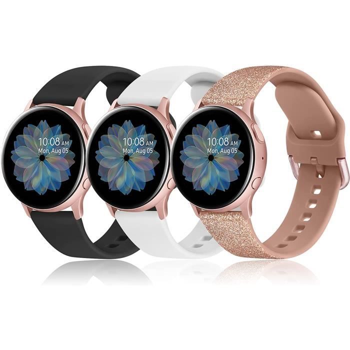 3 Pack mm Bracelet Pour Samsung Galaxy Watch Active 2 40mm 44mm Bracelet De Sport En Silicone Pour Samsung Galaxy Watch 3 41mm Cdiscount Telephonie
