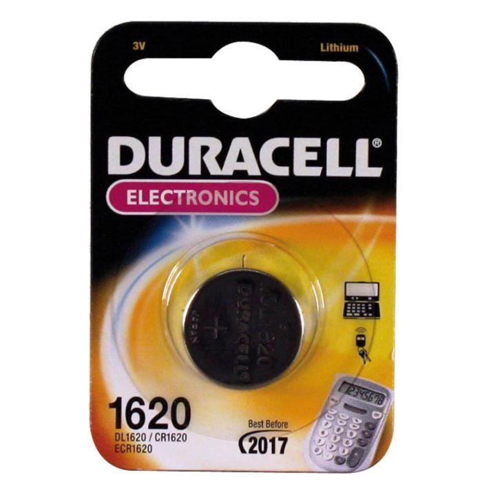 Duracell CR1620 3V, Lithium, Pile bouton, 3 V, 1 pièce(s), CR1620