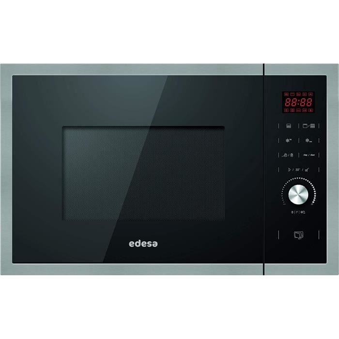 Exquisit EMW 19-7 G – Micro-ondes Encastrable 20L 700W + Grill 900W, Acier Inox, 5 Niveaux Puissance