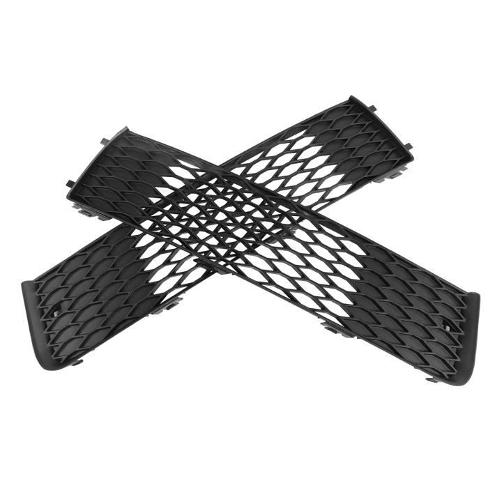 HELEVIA Grilles De Phare Antibrouillard Avant Pour Citroën C4 (2004-2008) - Noir ABS, Facile à Monter